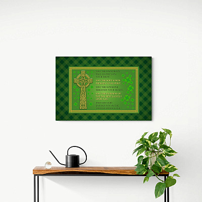 Alternative view of Old Gaelic Blessing Traditional Irish Blessing Framed Canvas - Unframed Poster - Home Decor Wall Art