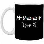 Personalized Hubby Mug, Black, 11 oz. White Mug