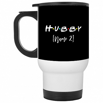 14 oz. White Travel Mug