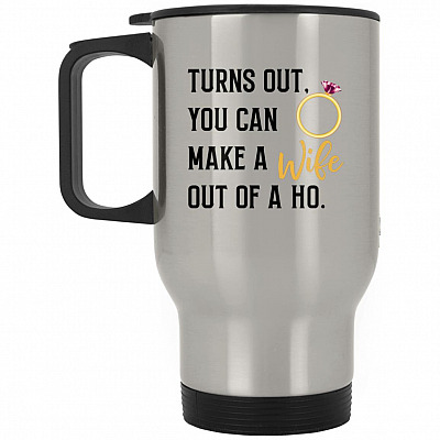 14 oz. Silver Travel Mug