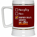 Burned Down Sheryl's She-, Maroon, 22 oz. Beer Stein