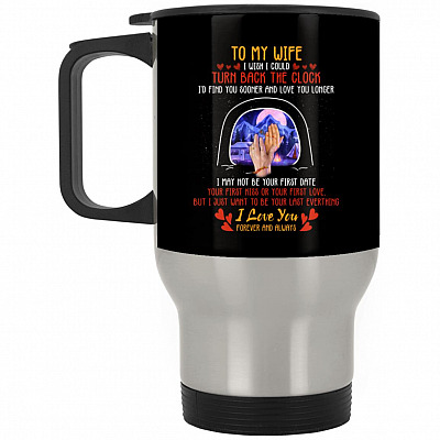 14 oz. Silver Travel Mug