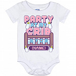 Personalized Party, White, Baby Onesie - 12 Month