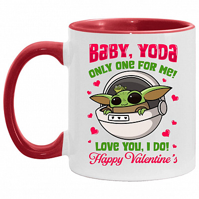 Baby The Child Accent Mug, White/Red, 11 oz. Accent Mug