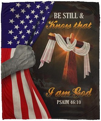 God Blanket, White, Cozy Plush Fleece Blanket - 50x60