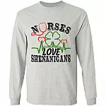 nurse shirt, Ash, Long Sleeve