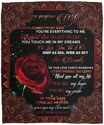 Husband Blanket, White, Cozy Plush Fleece Blanket - 50x60