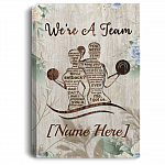 Personalized Fitness We're A Team Gallery Wrapped Framed Canvas Prints - Unframed Poster - Home Decor Wall Art, White, 0.75'' Framed Canvas