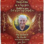 Personalized Photo Blanket, White, Cozy Plush Fleece Blanket - 50x60