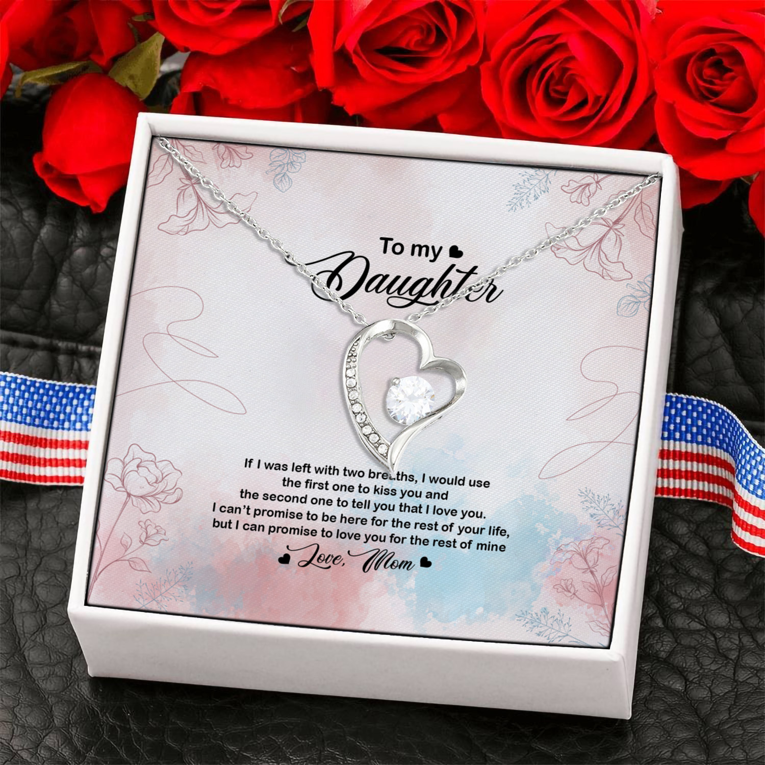 4NH. Two Breaths - Mom Forever Love Necklace (Silver) 6