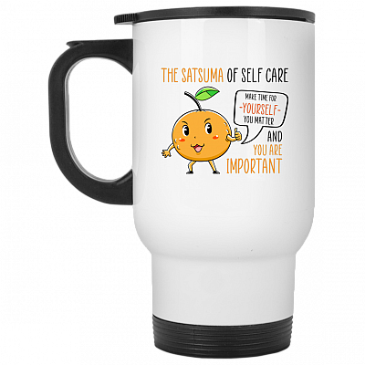 14 oz. White Travel Mug