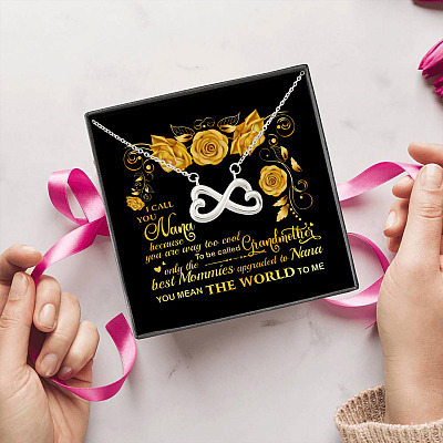 Alternative view of I Call You Nana Because You Are Way to Cool to Be Called Grandmother Infinity Heart Necklace Gift for Grandma