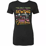 I Love More Than Sewing, Vintage Black, Premium Ladies T-Shirt I Love More Than Sewing, Vintage Black, Premium Ladies T-Shirt