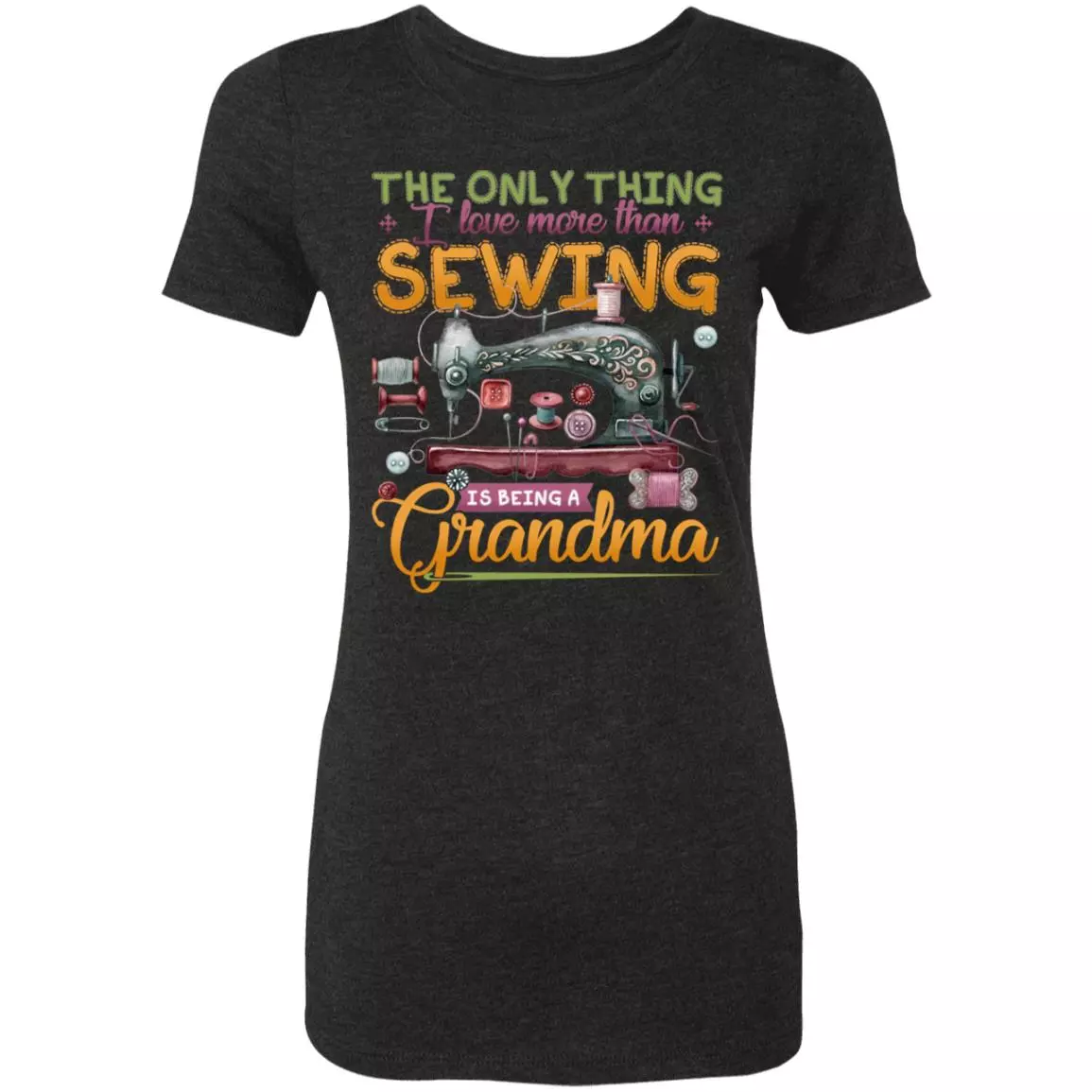 I Love More Than Sewing, Vintage Black, Premium Ladies T-Shirt I Love More Than Sewing, Vintage Black, Premium Ladies T-Shirt