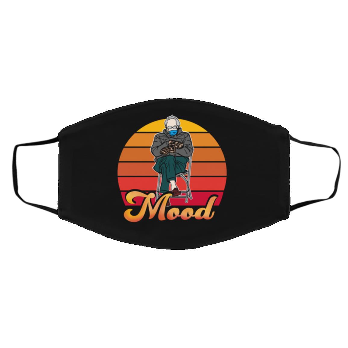 Mood Bernie Sanders Inauguration Face Mask, Black, Cloth Face Cover – Medium/Large Mood Bernie Sanders Inauguration Face Mask, Black, Cloth Face Cover – Medium/Large