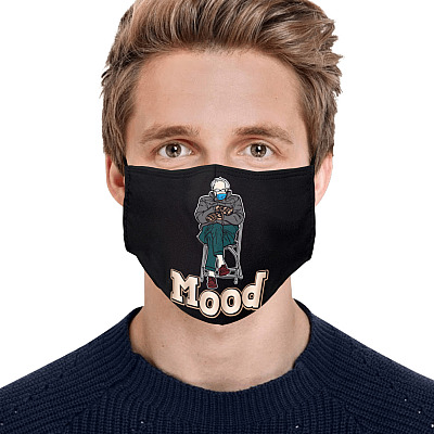 Alternative view of Mood Bernie Sanders Inauguration - Funny Bernie Sanders Meme Washable Reusable Printed Cloth Face Mask Cover