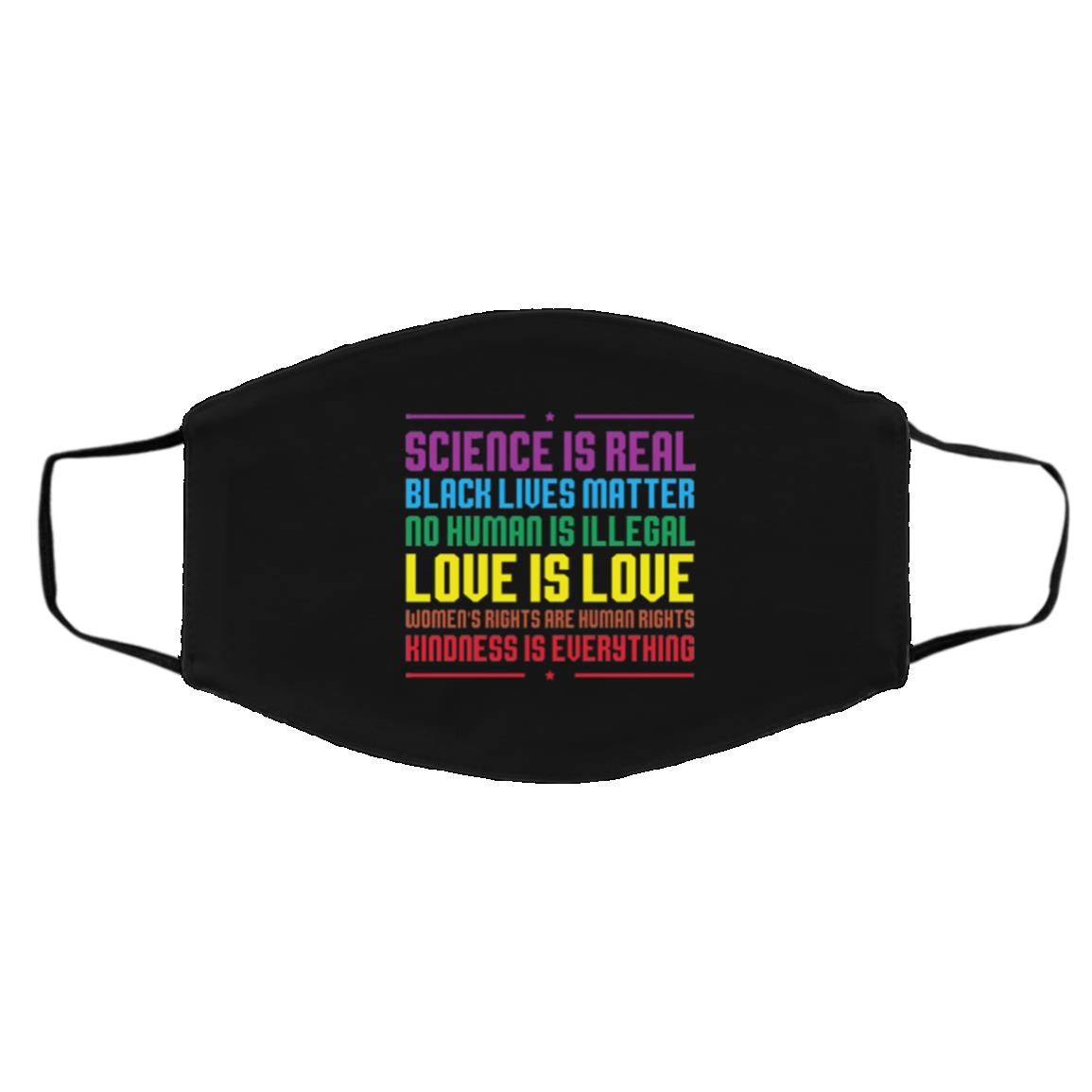 Science Is Real Black Lives MatterFace M, Black, Cloth Face Cover – Medium/Large Science Is Real Black Lives MatterFace M, Black, Cloth Face Cover – Medium/Large