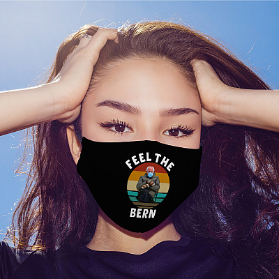 Alternative view of Feel The Bern - Bernie Sanders Inauguration - Bernie Sanders Meme Reusable Printed Cloth Face Mask Cover