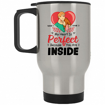 14 oz. Silver Travel Mug