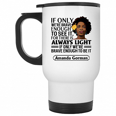 14 oz. White Travel Mug