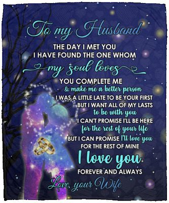 Wife To My Husband the Day I Met Blanket, White, Cozy Plush Fleece Blanket - 50x60