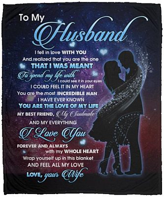 Wife To My Husband I Fell inBlanket, White, Cozy Plush Fleece Blanket - 50x60