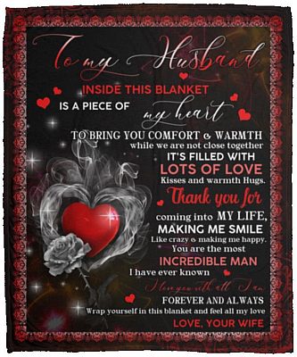 Husband Blanket, White, Cozy Plush Fleece Blanket - 50x60