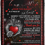 Wife Blanket, White, Cozy Plush Fleece Blanket - 50x60