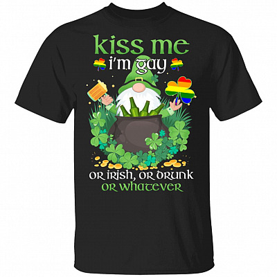 Kiss Me I'm Gay T-Shirt, Black, Unisex T-Shirt