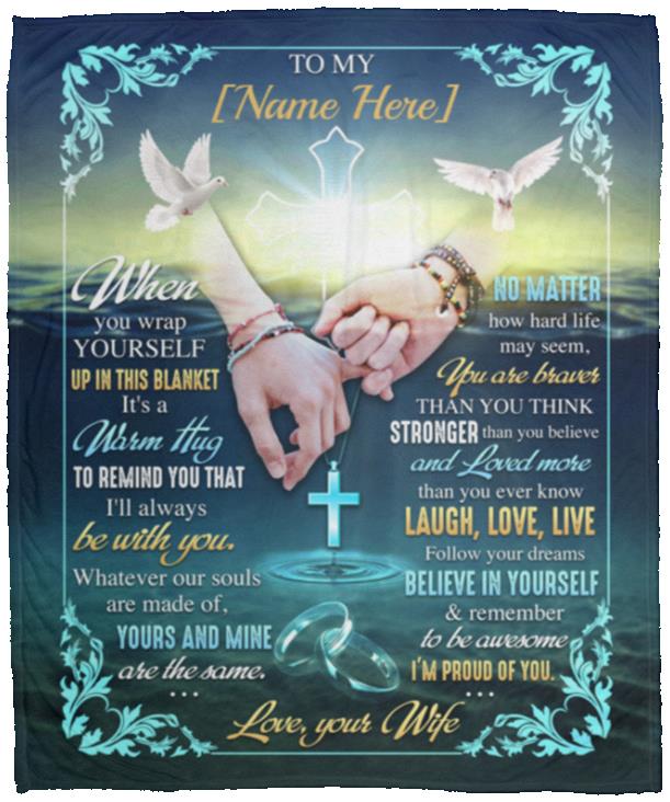 Personalized My Husband, White, Cozy Plush Fleece Blanket - 50x60