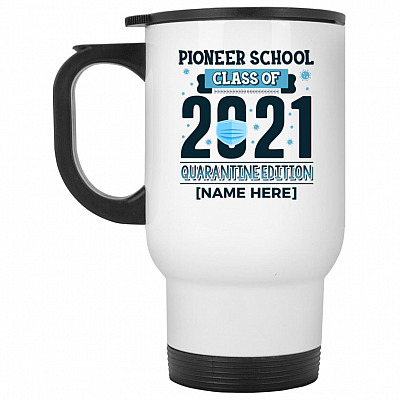 14 oz. White Travel Mug