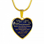 Congratulations Behind You All Of Your Memories Graduation Heart Pendant Necklace - Graduation Gift College - Heart Luxury Necklace (Gold Plated)