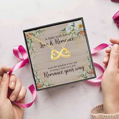 Alternative view of A Little Wish For Love And Romance Infinity Heart Pendant Necklace - Best Friend Necklace For Women