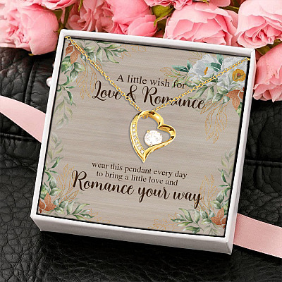 A Little Wish For Love And Romance Forever Love Pendant Necklace - Best Friend Necklace For Women