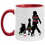 kamala accent mug, White/Red, 11 oz. Accent Mug