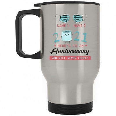 14 oz. Silver Travel Mug