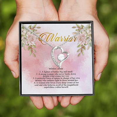 Alternative view of Warrior Definition Forever Love Pendant Necklace