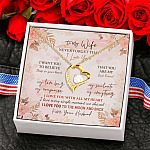 To My Wife Never Forget That I Love You Forever Love Valentine's Day Gift Forever Love Pendant Necklace
