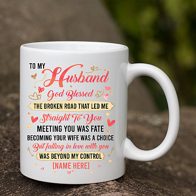 Alternative view of Personalized God Blessed Let Me Straight To You Coffee Mug - Beer Stein - Water Bottle - Color Changing Mug
