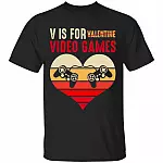 Vintage V Is for, Black, Unisex T-Shirt