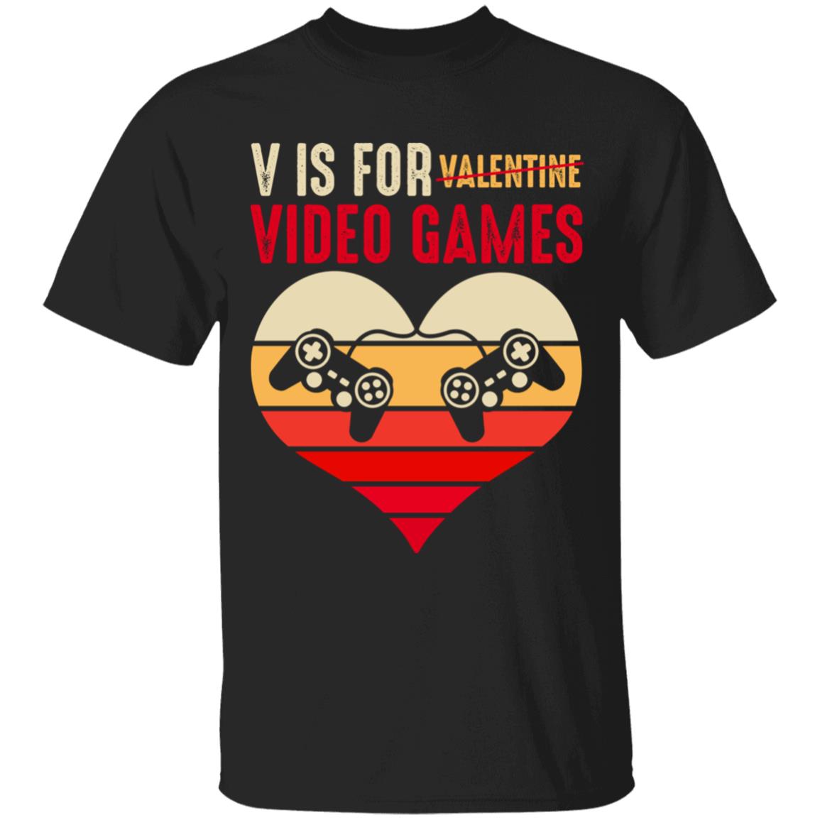 Vintage V Is for, Black, Unisex T-Shirt
