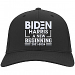 Biden Harris 2021 2024 a New Beginning Cap, Black, Twill Cap