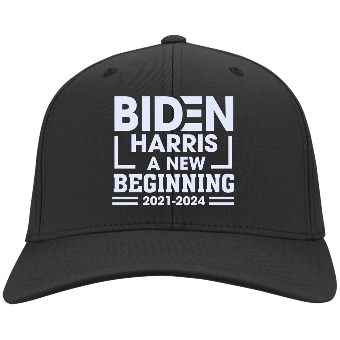 Biden Harris 2021 2024 a New Beginning Cap, Black, Twill Cap