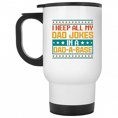 14 oz. White Travel Mug