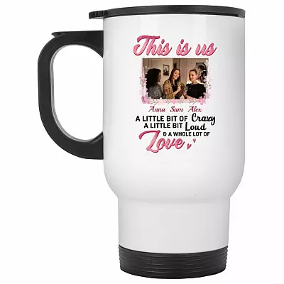 14 oz. White Travel Mug
