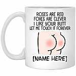 Personalized Roses Are Red Foxes Mug, White, 11 oz. White Mug
