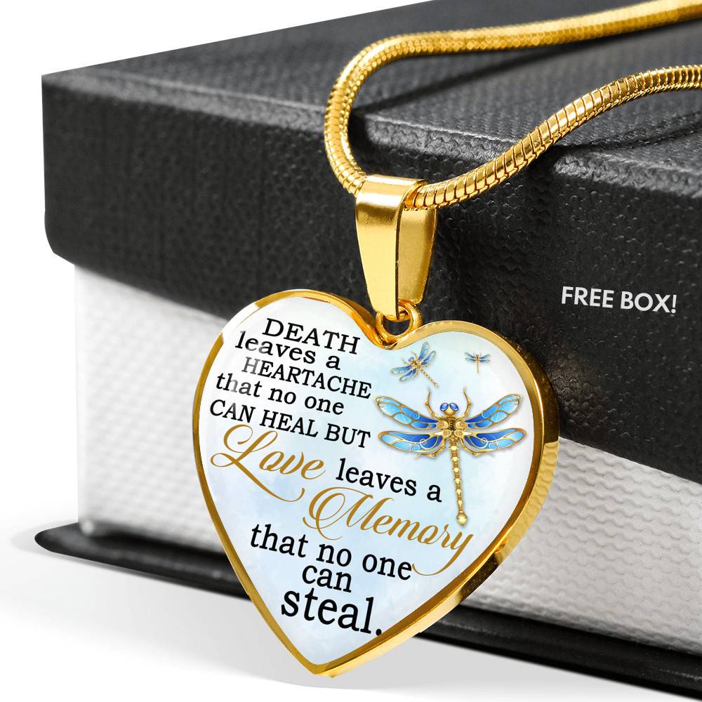 Death Leaves a Heartache in Loving Memory Gifts Remembering Lost Loved Ones Heart Pendant Necklace - Heart Luxury Necklace (Gold Plated) Death Leaves a Heartache in Loving Memory Gifts Remembering Lost Loved Ones Heart Pendant Necklace - Heart Luxury Necklace (Gold Plated)