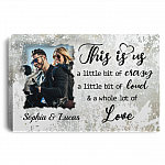 Personalized Photo This Is Us a Little Bit of Crazy a Little Bit of Loud Framed Canvas - Unframed Poster, White, 0.75'' Framed Canvas