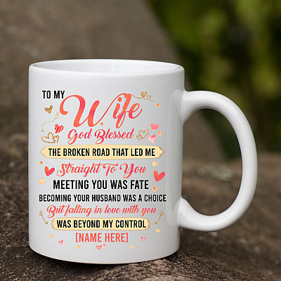 Alternative view of Customized God Blessed Let Me Straight To You Coffee Mug - Beer Stein - Water Bottle - Color Changing Mug