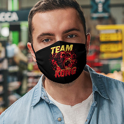 Alternative view of Team Ko-ng Washable Reusable Custom – Printed Cloth Face Mask Cover